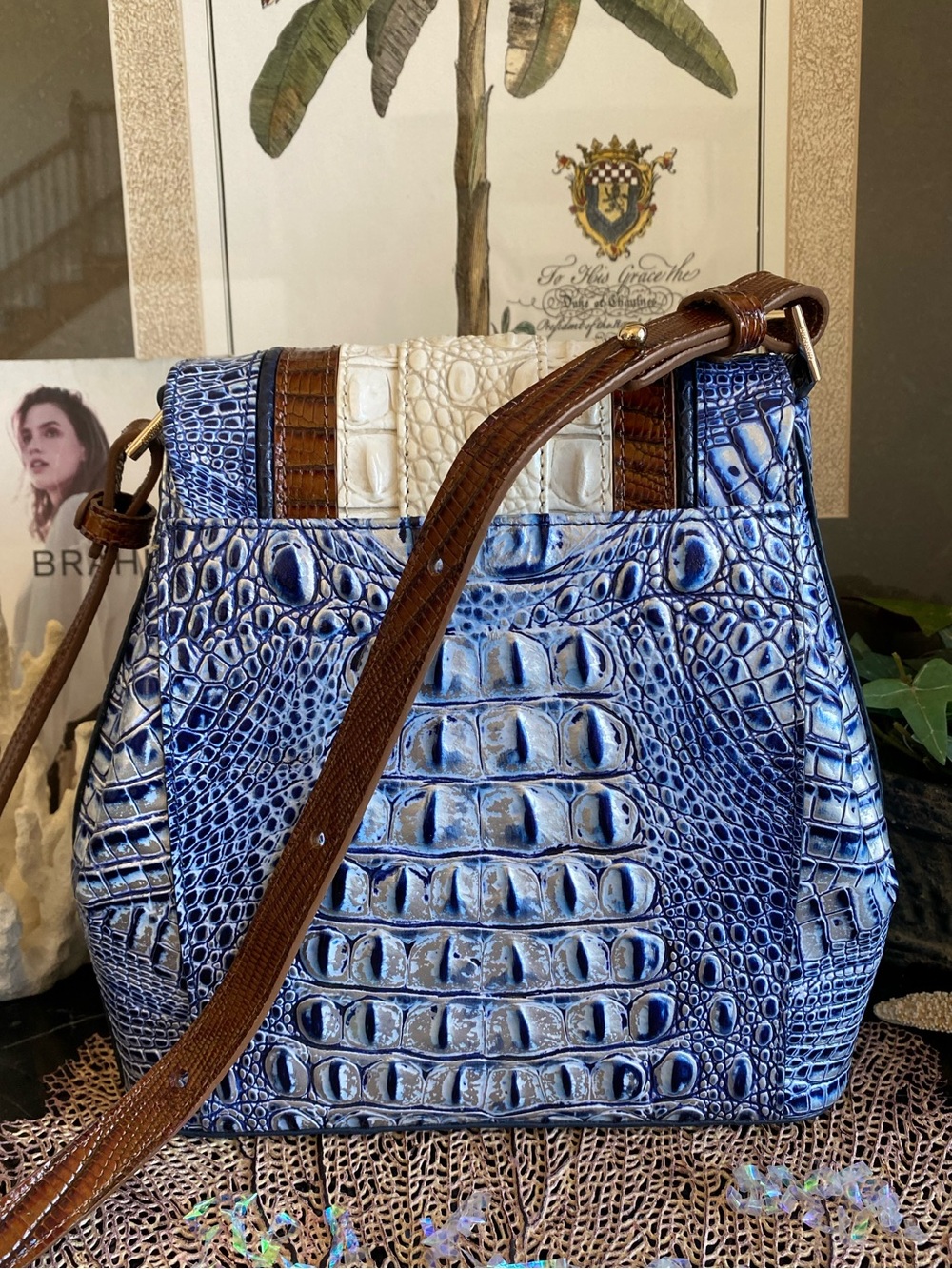 ๐๐Coastal Blue Odysea BRAHMIN MARGO Crossbody - Picture 4 of 16